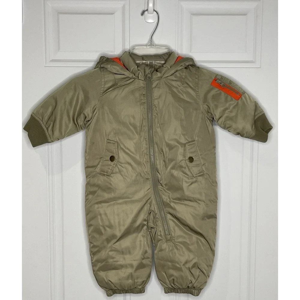 NWT Authentic Baby Gap 6-12 Mth Warmest Water Repellent Winter Flight Snowsuit